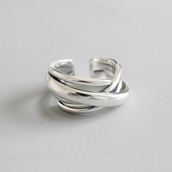 NEW 925 Sterling Silver Infinity Adjustable Ring A - Picture 1 of 7